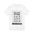 Think Outside the Box Tic-Tac-Toe V-Neck Tee