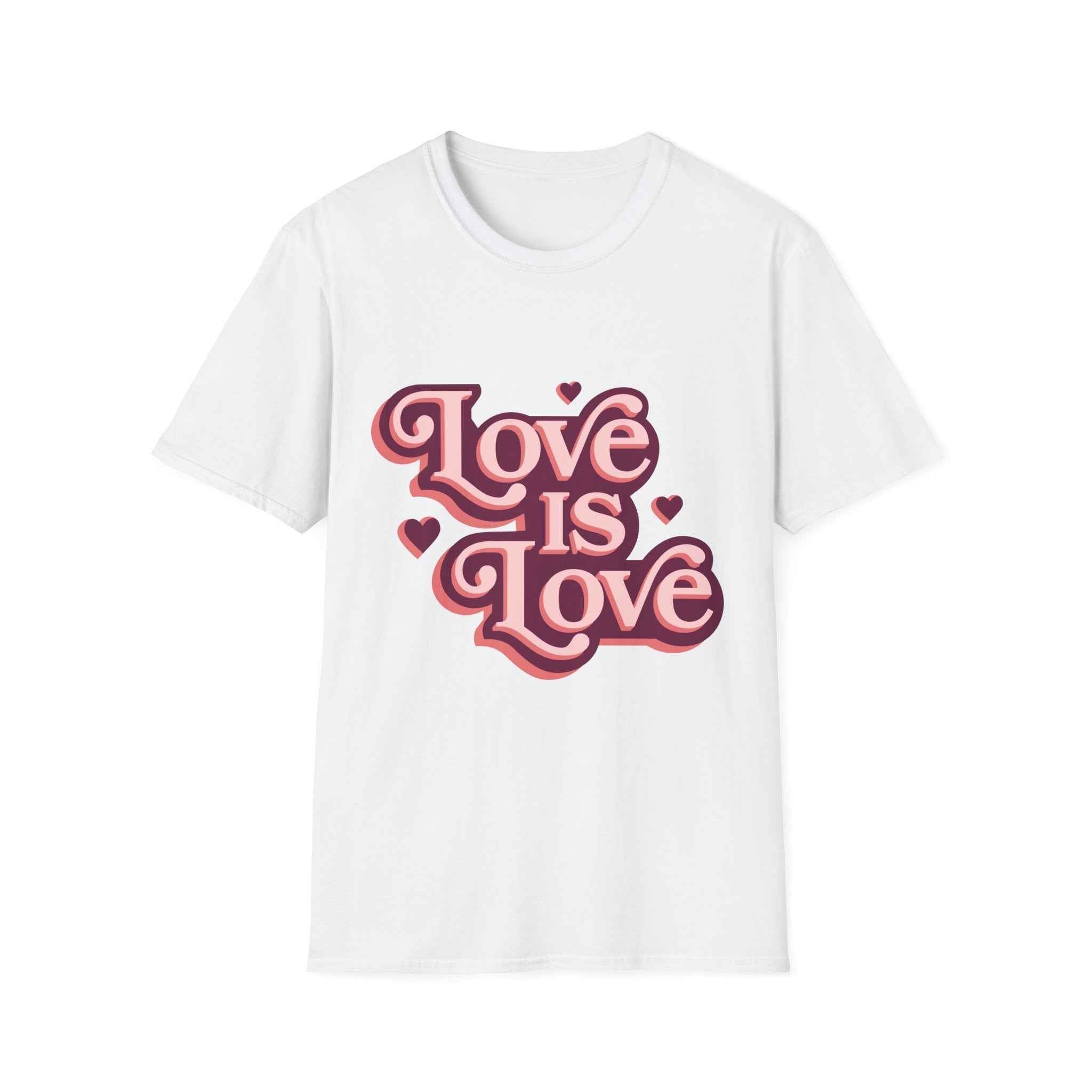 Love Is Love T‑Shirt — Retro Valentine LGBTQ Pride Tee