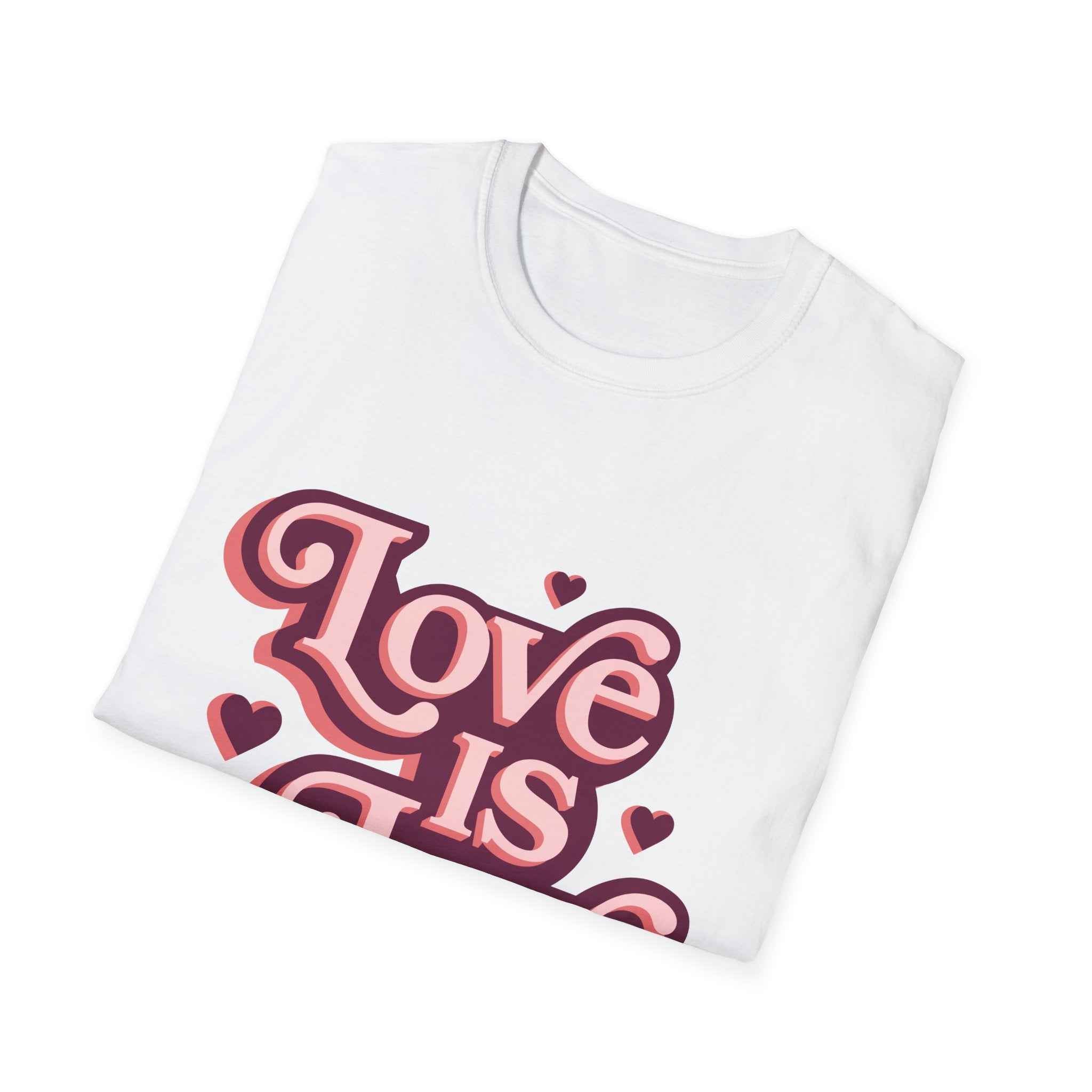 Love Is Love T‑Shirt — Retro Valentine LGBTQ Pride Tee