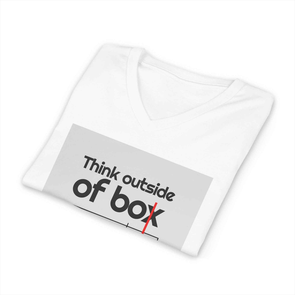 Think Outside the Box Tic-Tac-Toe V-Neck Tee