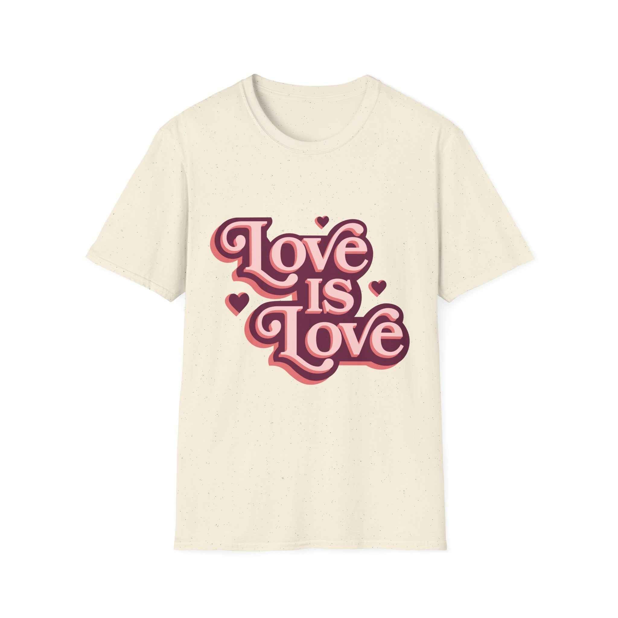Love Is Love T‑Shirt — Retro Valentine LGBTQ Pride Tee