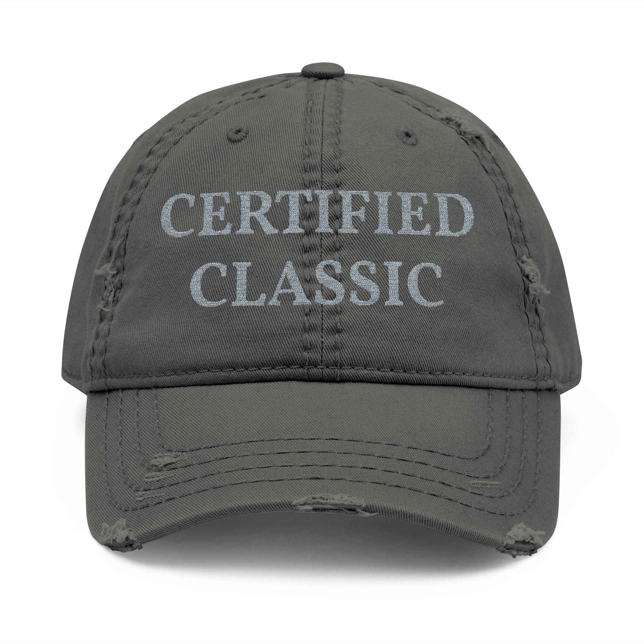 Certified Classic Distressed Dad Hat — Embroidered Vintage Baseball Cap