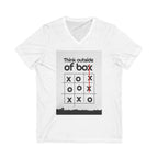 Think Outside the Box Tic-Tac-Toe V-Neck Tee